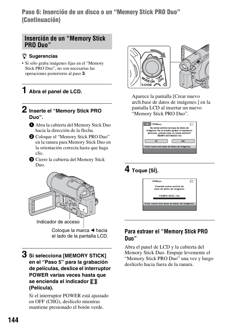 Sony DCR-DVD910 User Manual | Page 144 / 151