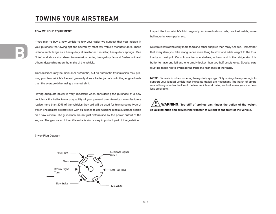 Towing your airstream | Airstream 2007 Safari User Manual | Page 14 / 99