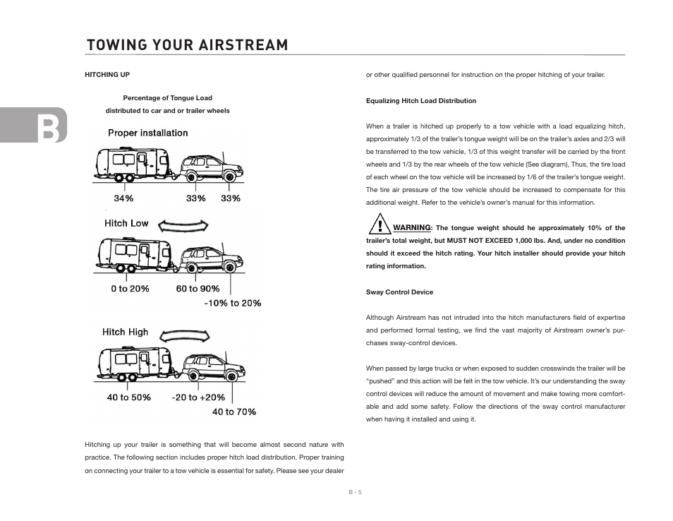 Towing your airstream | Airstream 2007 Safari User Manual | Page 18 / 99