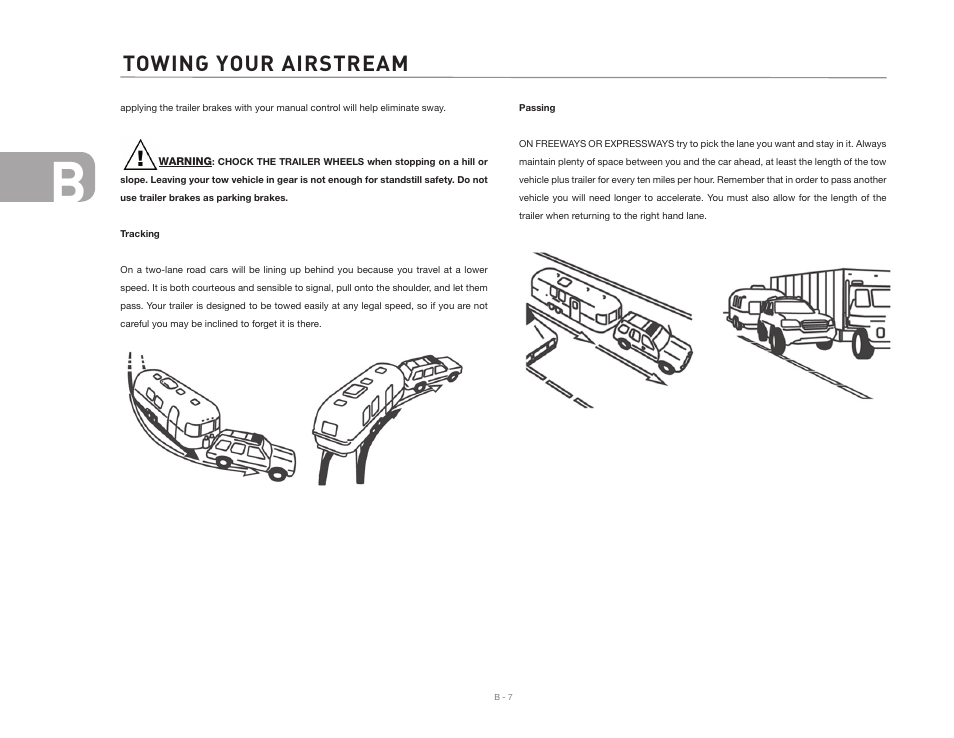 Towing your airstream | Airstream 2007 Safari User Manual | Page 20 / 99