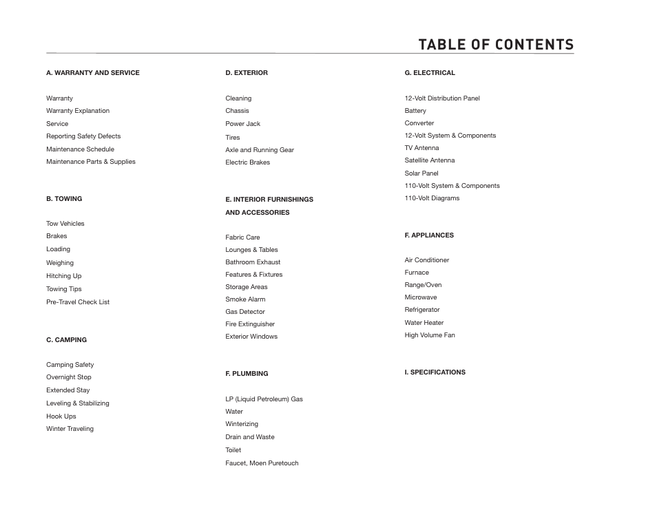 Airstream 2007 Safari User Manual | Page 3 / 99