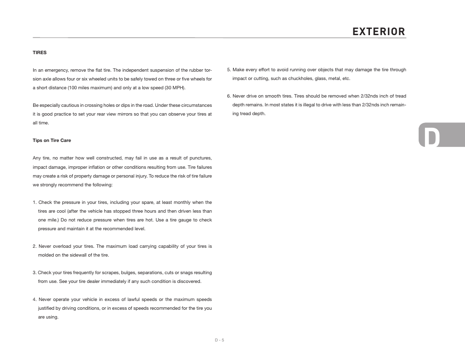 Exterior | Airstream 2007 Safari User Manual | Page 39 / 99