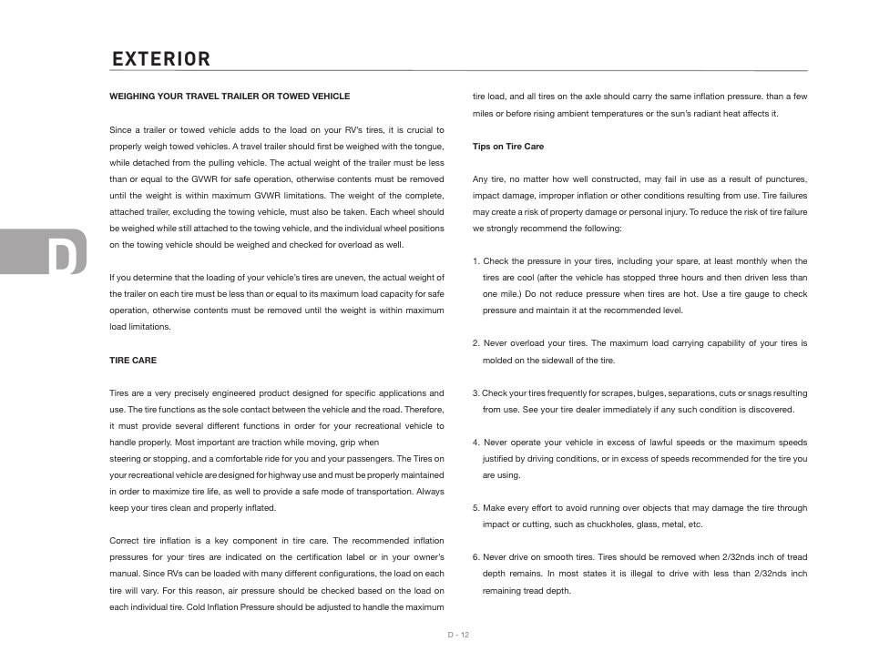 Exterior | Airstream 2007 Safari User Manual | Page 46 / 99