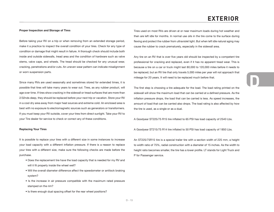 Exterior | Airstream 2007 Safari User Manual | Page 47 / 99
