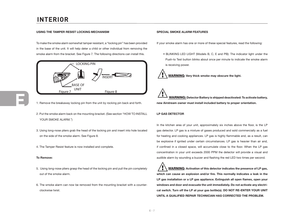 Interior | Airstream 2007 Safari User Manual | Page 54 / 99