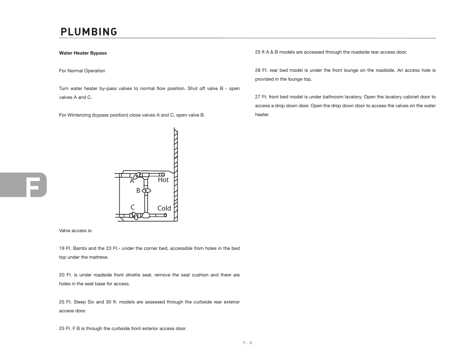 Plumbing | Airstream 2007 Safari User Manual | Page 66 / 99