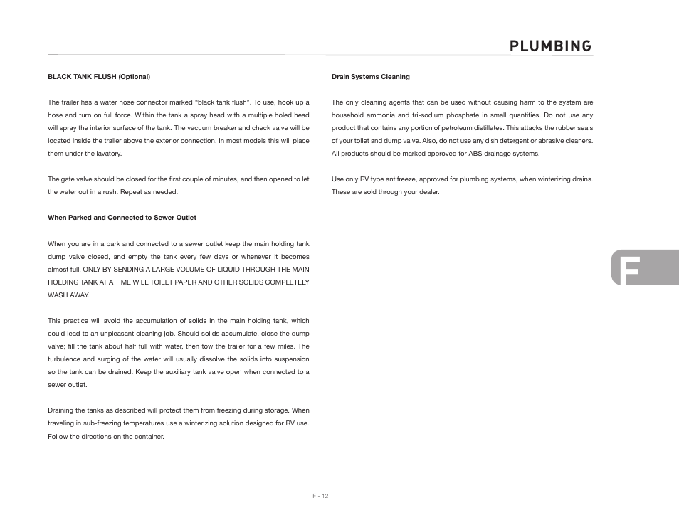 Plumbing | Airstream 2007 Safari User Manual | Page 69 / 99