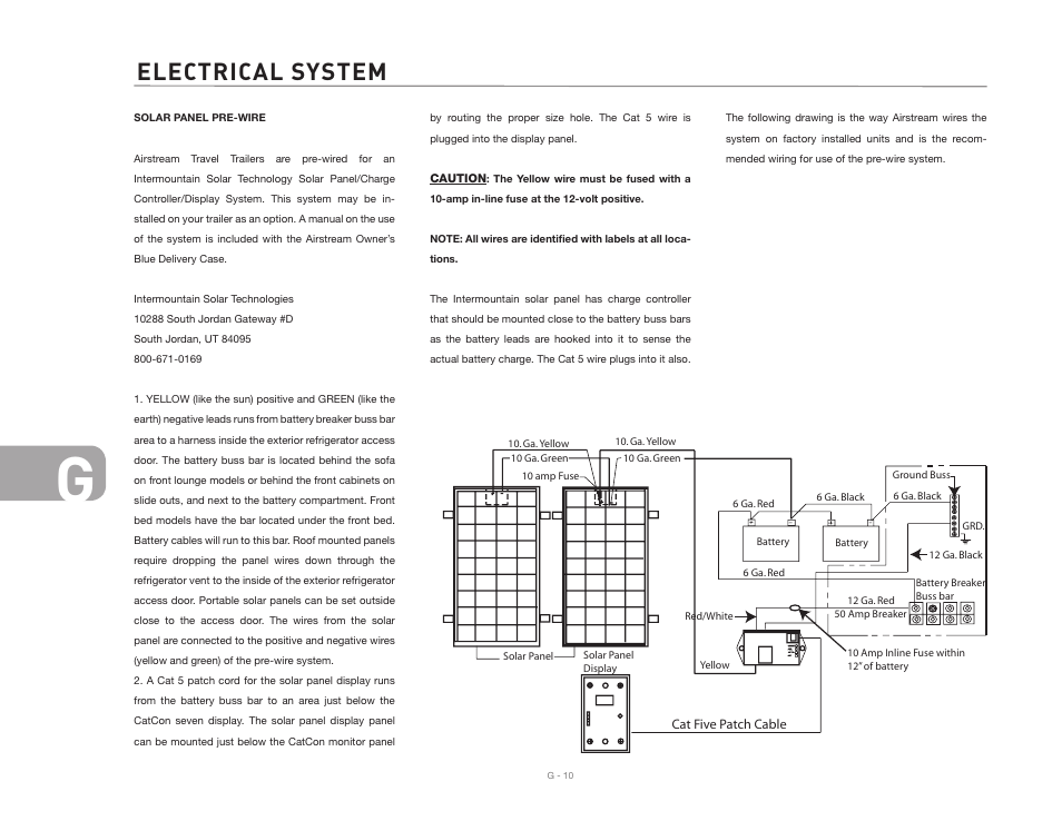 Electrical system | Airstream 2007 Safari User Manual | Page 84 / 99