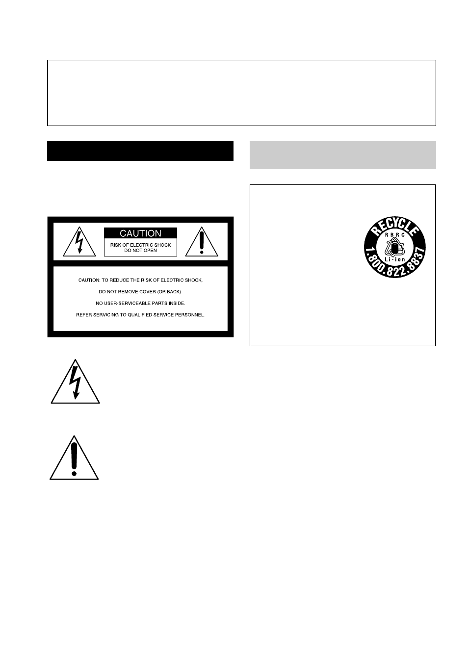 Warning | Sony CCD-TRV608 User Manual | Page 2 / 100