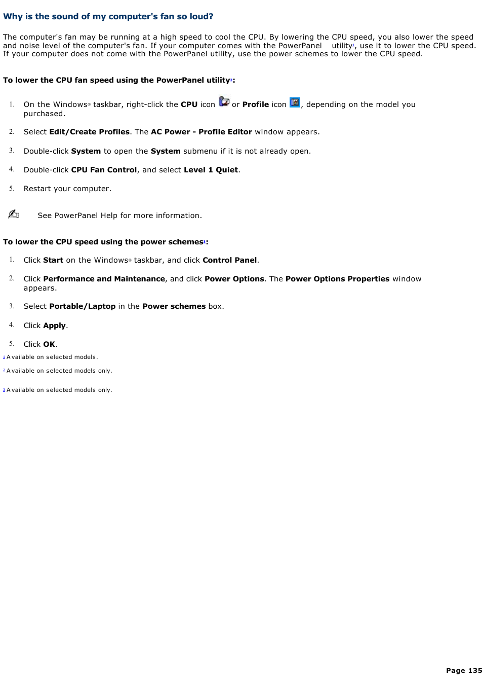 Why is the sound of my computer's fan so loud | Sony PCG-GRT230 User Manual | Page 135 / 208