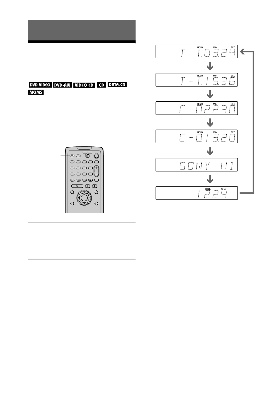 Viewing information about the disc | Sony DVP-F41MS User Manual | Page 52 / 108