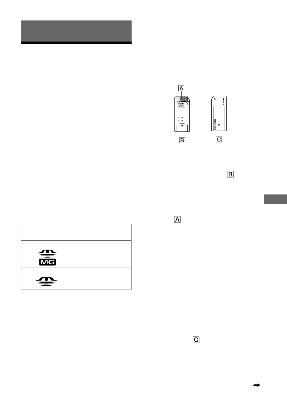 Playing a “memory stick, About the “memory stick | Sony DVP-F41MS User Manual | Page 71 / 108