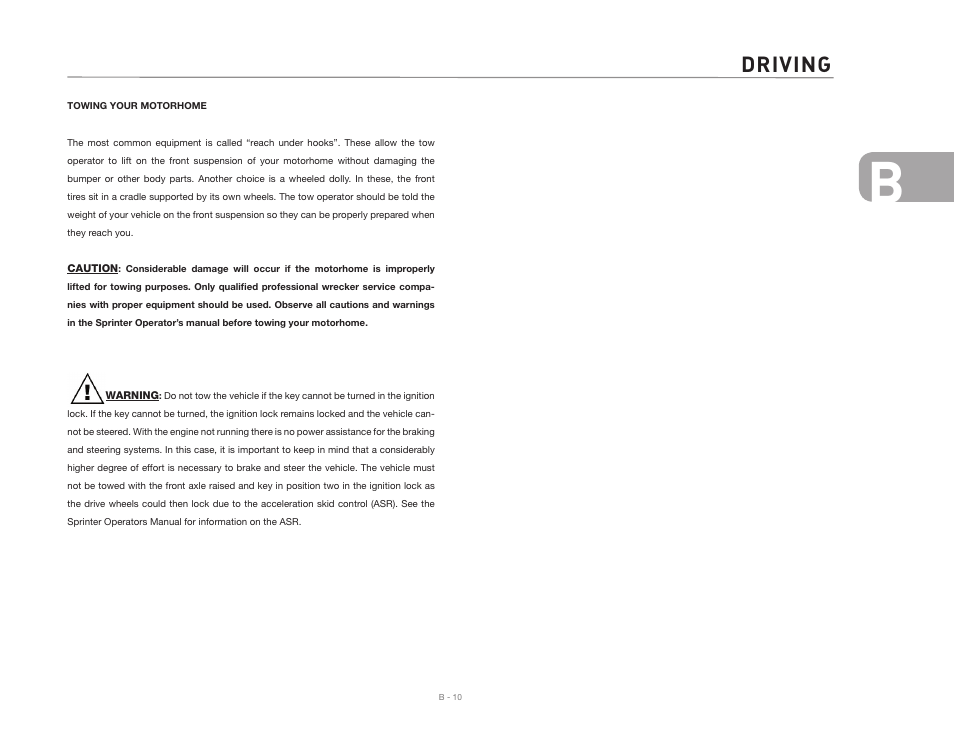 Driving | Airstream NTERSTATE User Manual | Page 25 / 99