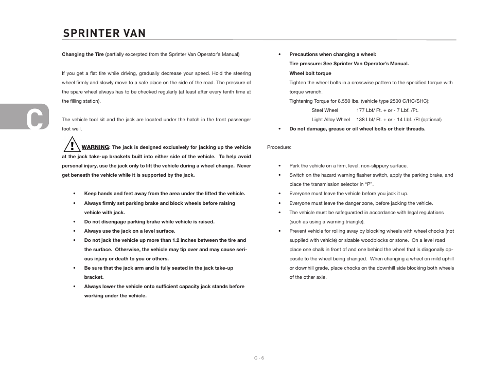 Sprinter van | Airstream NTERSTATE User Manual | Page 32 / 99