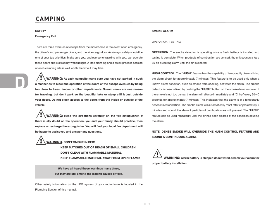 Camping | Airstream NTERSTATE User Manual | Page 38 / 99
