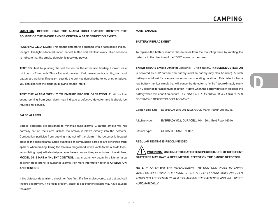 Camping | Airstream NTERSTATE User Manual | Page 39 / 99