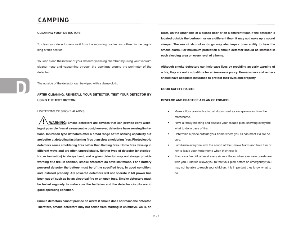 Camping | Airstream NTERSTATE User Manual | Page 40 / 99