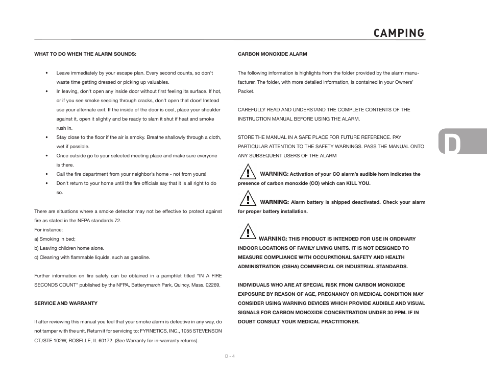 Camping | Airstream NTERSTATE User Manual | Page 41 / 99