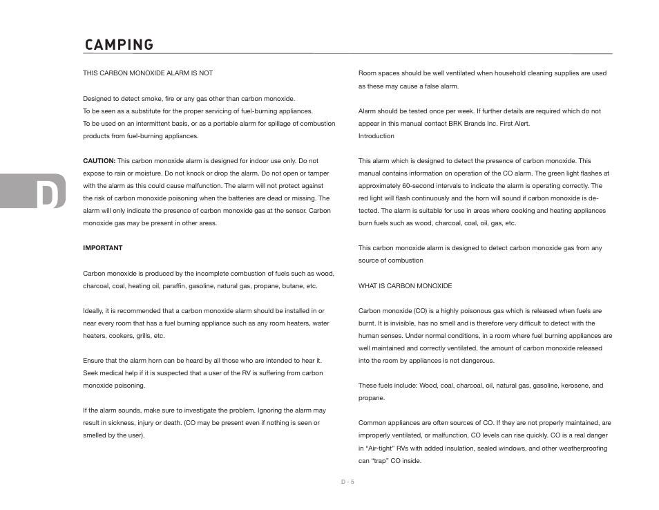 Camping | Airstream NTERSTATE User Manual | Page 42 / 99