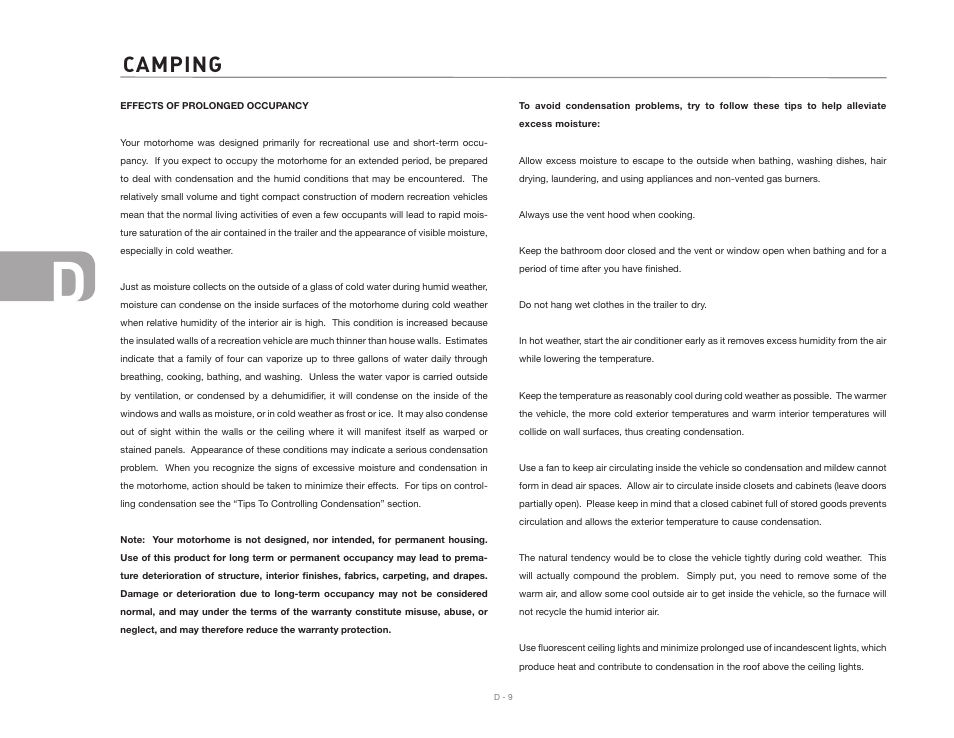 Camping | Airstream NTERSTATE User Manual | Page 46 / 99