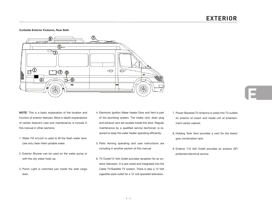 Exterior | Airstream NTERSTATE User Manual | Page 53 / 99