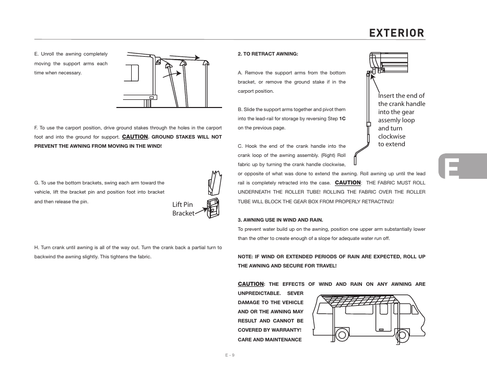 Exterior, Lift pin bracket | Airstream NTERSTATE User Manual | Page 57 / 99