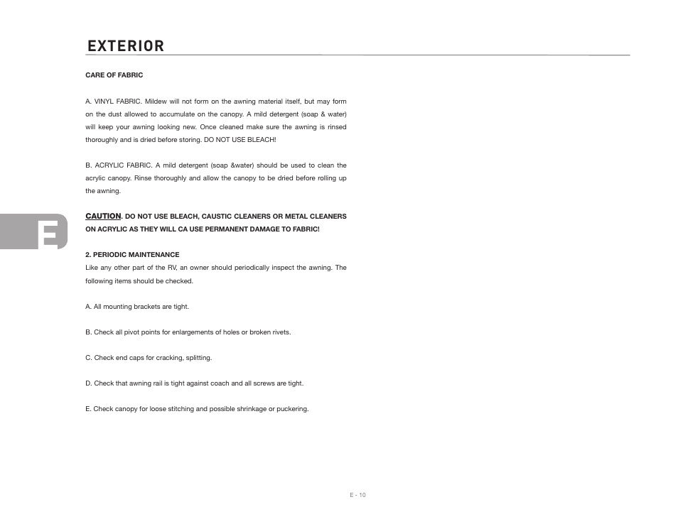 Exterior | Airstream NTERSTATE User Manual | Page 58 / 99