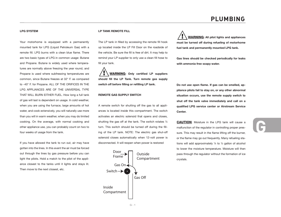 Plumbing | Airstream NTERSTATE User Manual | Page 61 / 99