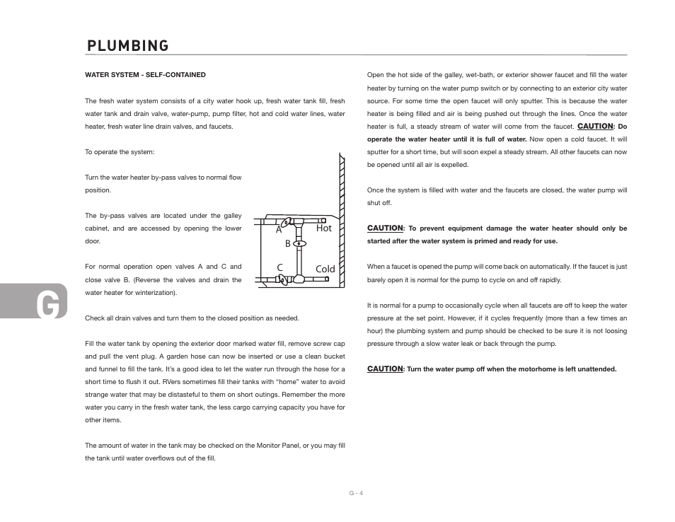 Plumbing | Airstream NTERSTATE User Manual | Page 64 / 99