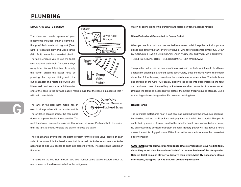 Plumbing | Airstream NTERSTATE User Manual | Page 74 / 99