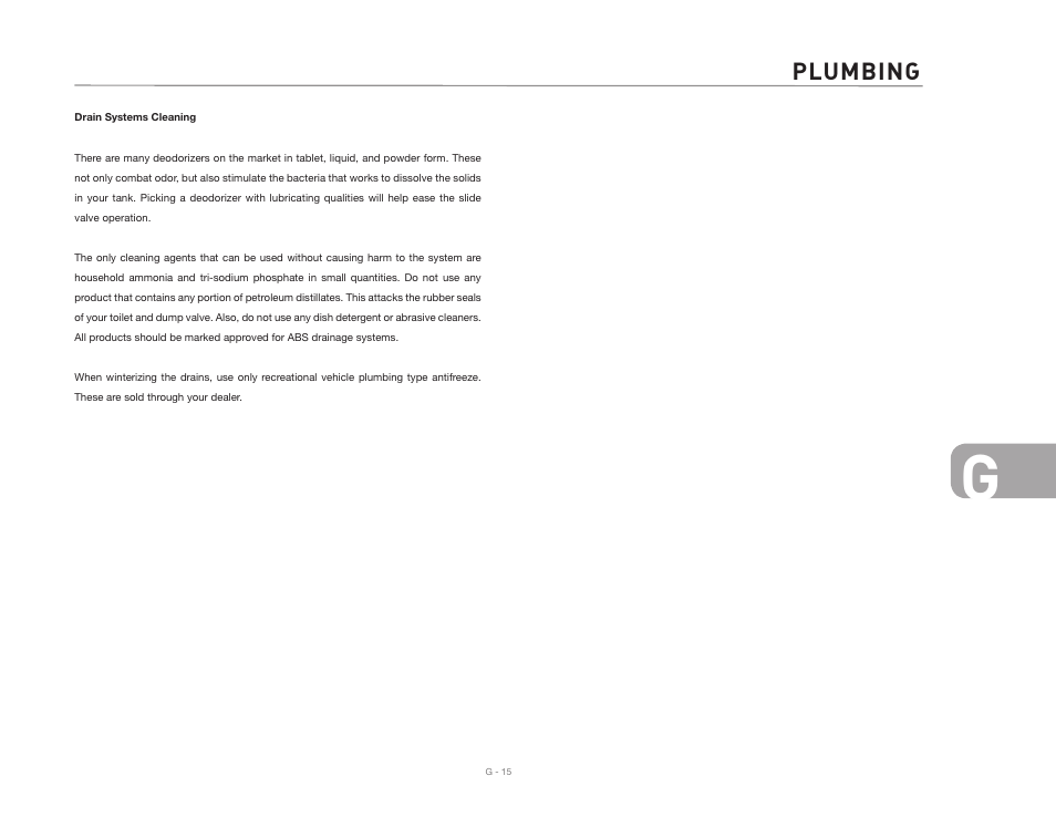 Plumbing | Airstream NTERSTATE User Manual | Page 75 / 99