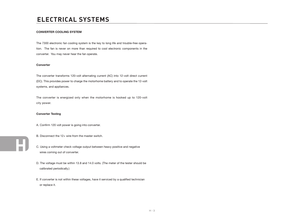 Electrical systems | Airstream NTERSTATE User Manual | Page 78 / 99