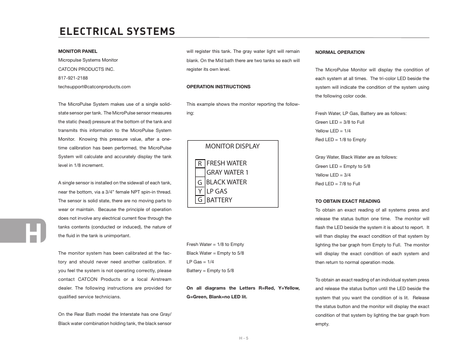 Electrical systems | Airstream NTERSTATE User Manual | Page 80 / 99