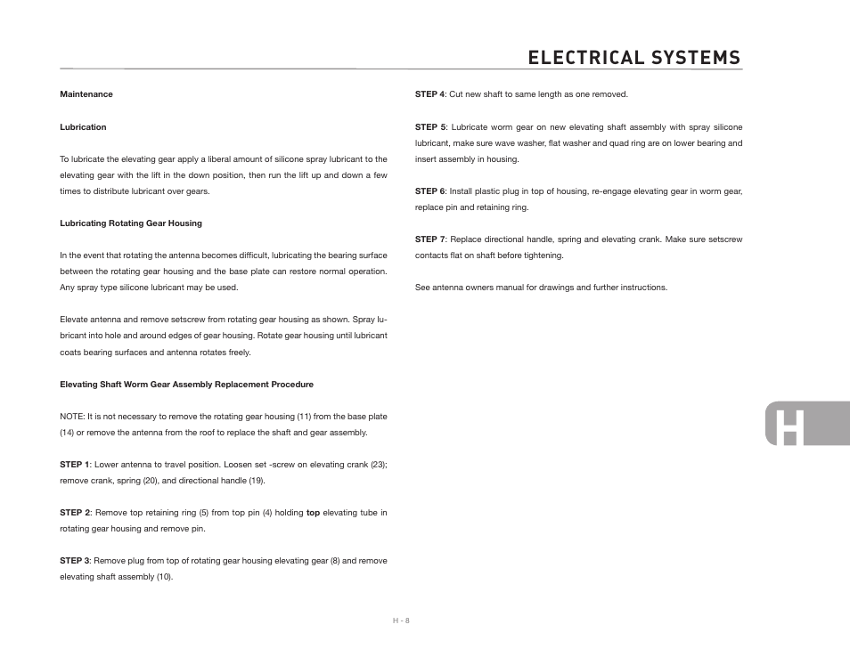 Electrical systems | Airstream NTERSTATE User Manual | Page 83 / 99