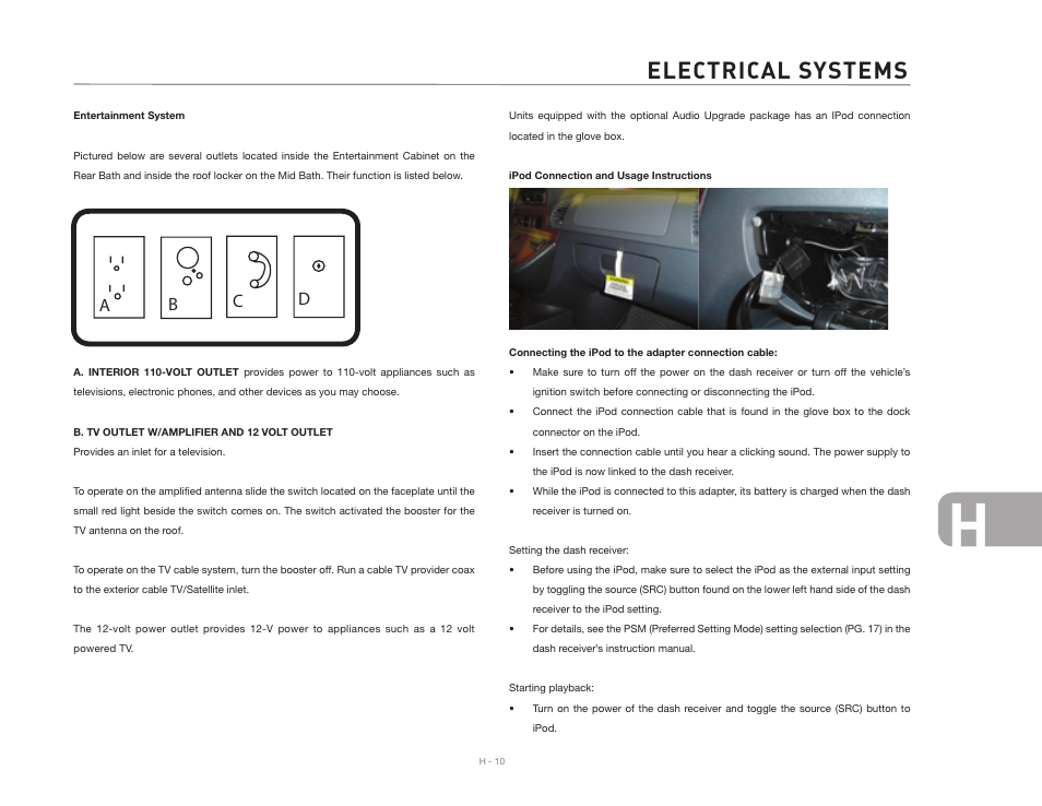 Electrical systems, Ab c d | Airstream NTERSTATE User Manual | Page 85 / 99