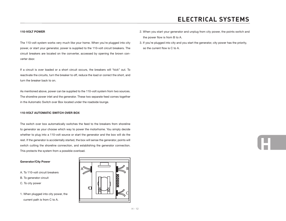 Electrical systems | Airstream NTERSTATE User Manual | Page 87 / 99