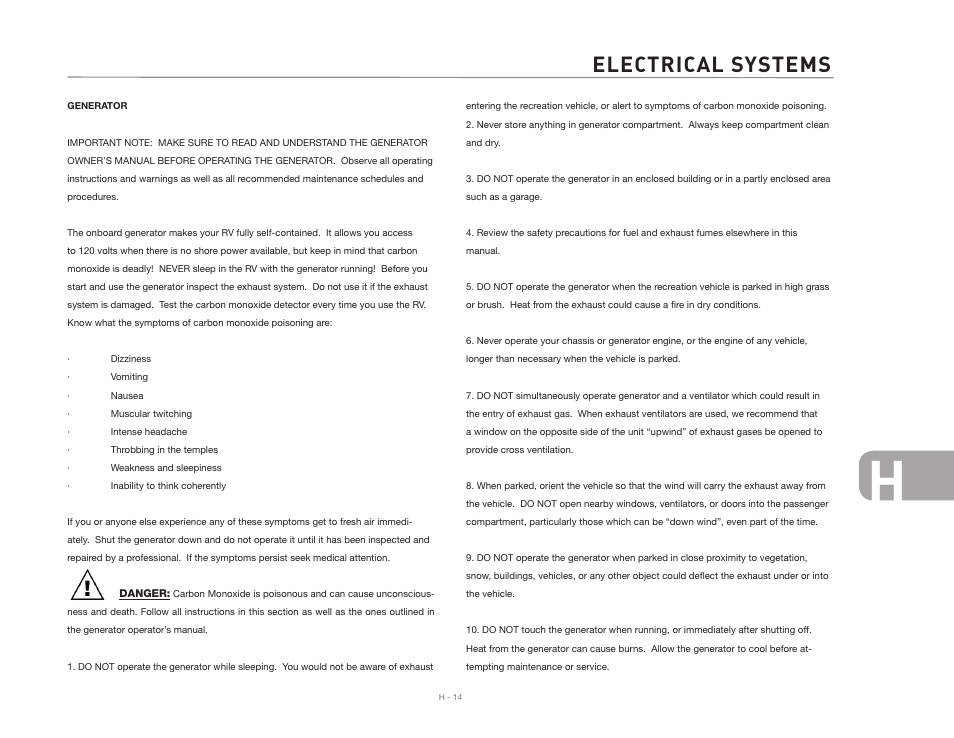 Electrical systems | Airstream NTERSTATE User Manual | Page 89 / 99