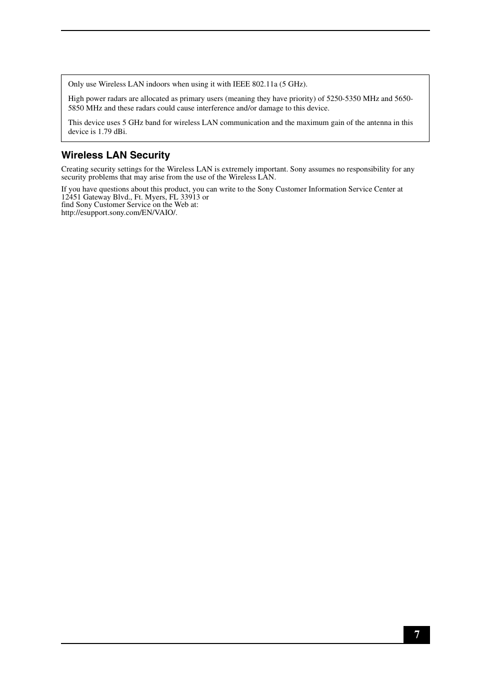 Sony VGN-TX850P User Manual | Page 7 / 24