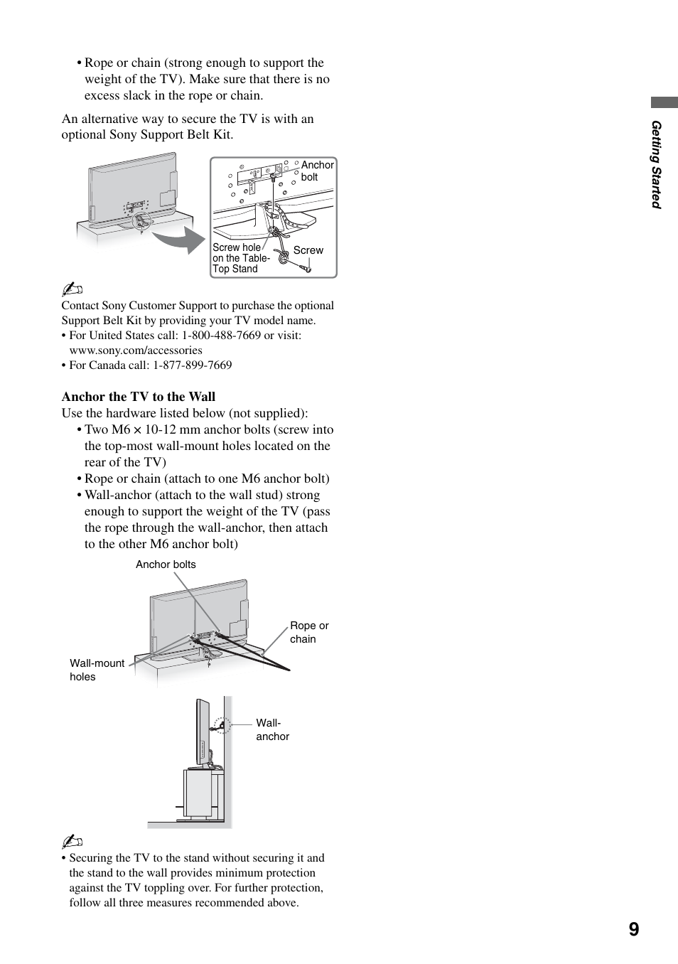 Sony KDL-52XBR7 User Manual | Page 9 / 60