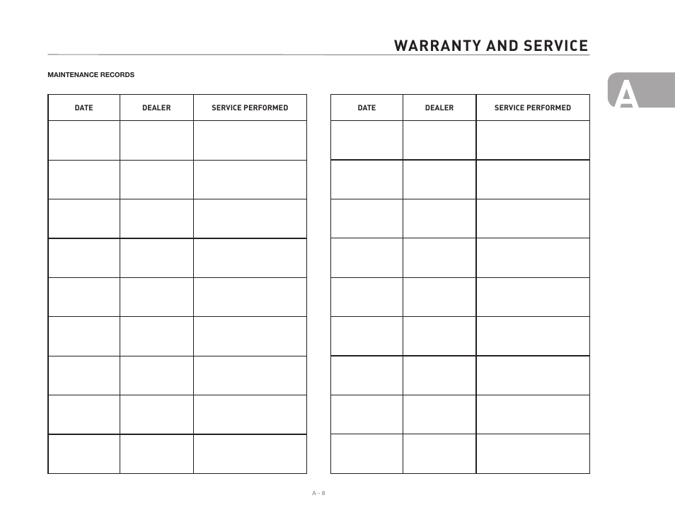 Warranty and service | Airstream 390 User Manual | Page 11 / 103