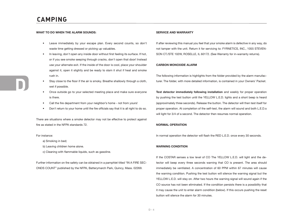 Camping | Airstream 390 User Manual | Page 30 / 103