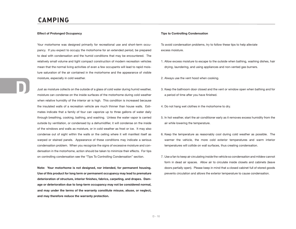 Camping | Airstream 390 User Manual | Page 36 / 103