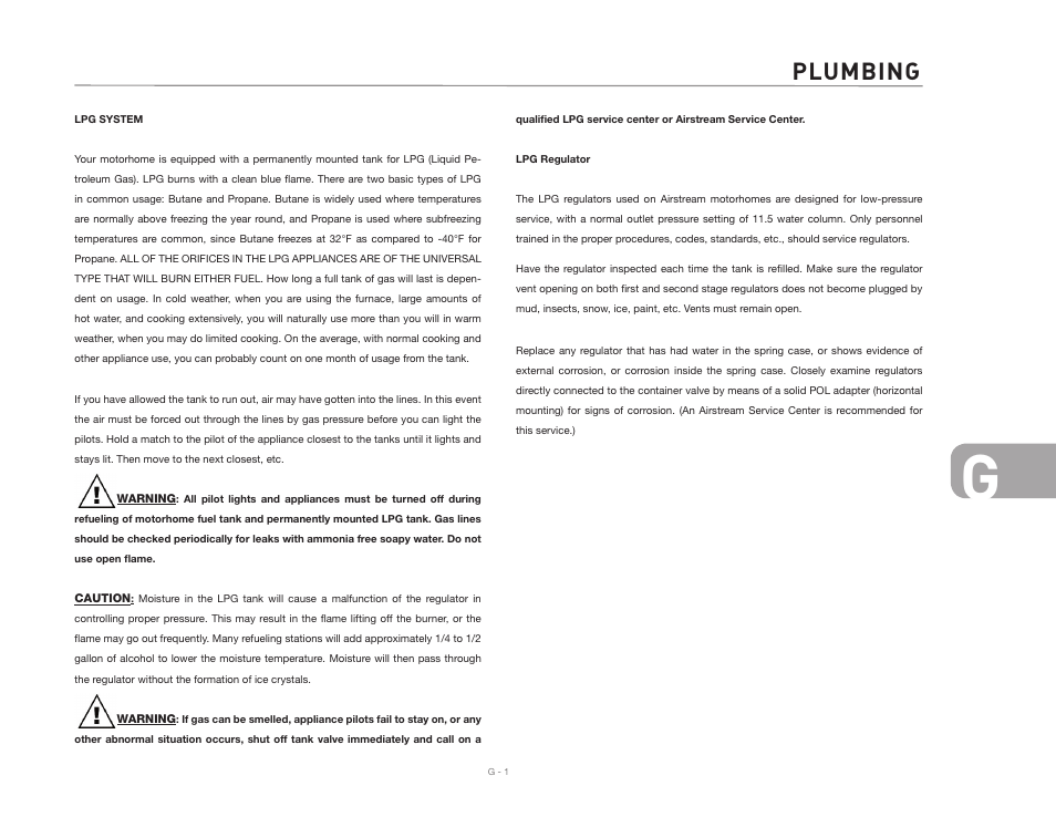 Plumbing | Airstream 390 User Manual | Page 47 / 103