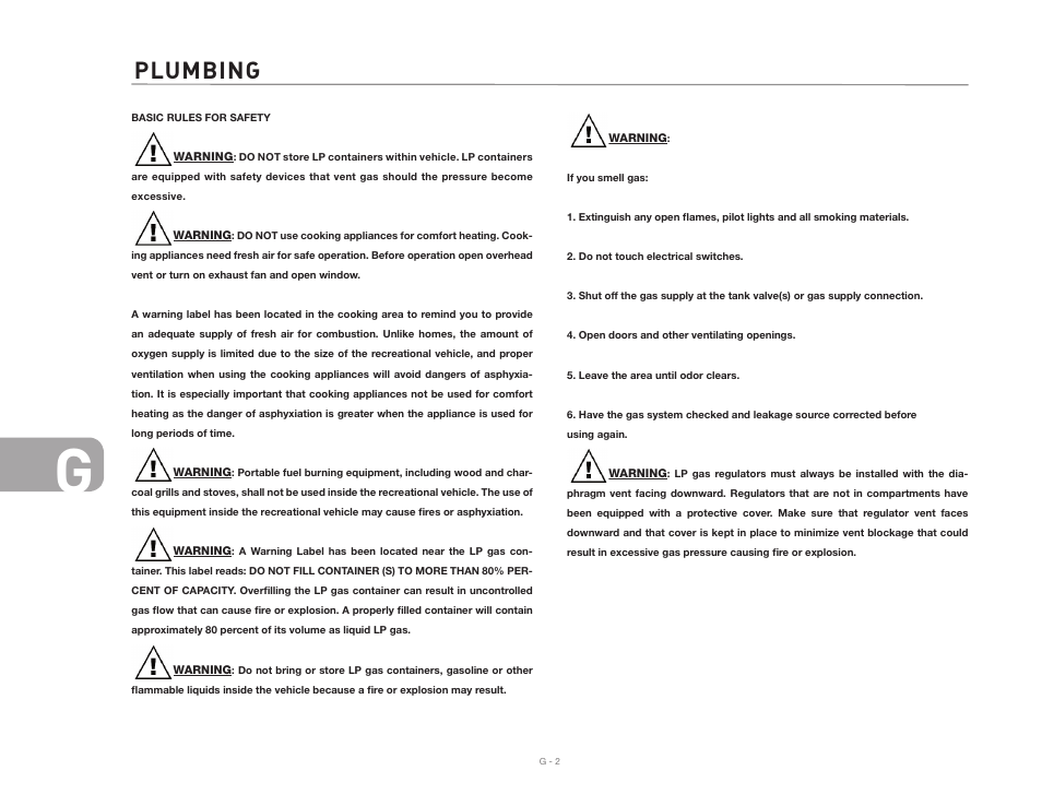 Plumbing | Airstream 390 User Manual | Page 48 / 103