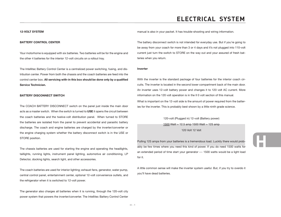 Electrical system | Airstream 390 User Manual | Page 73 / 103