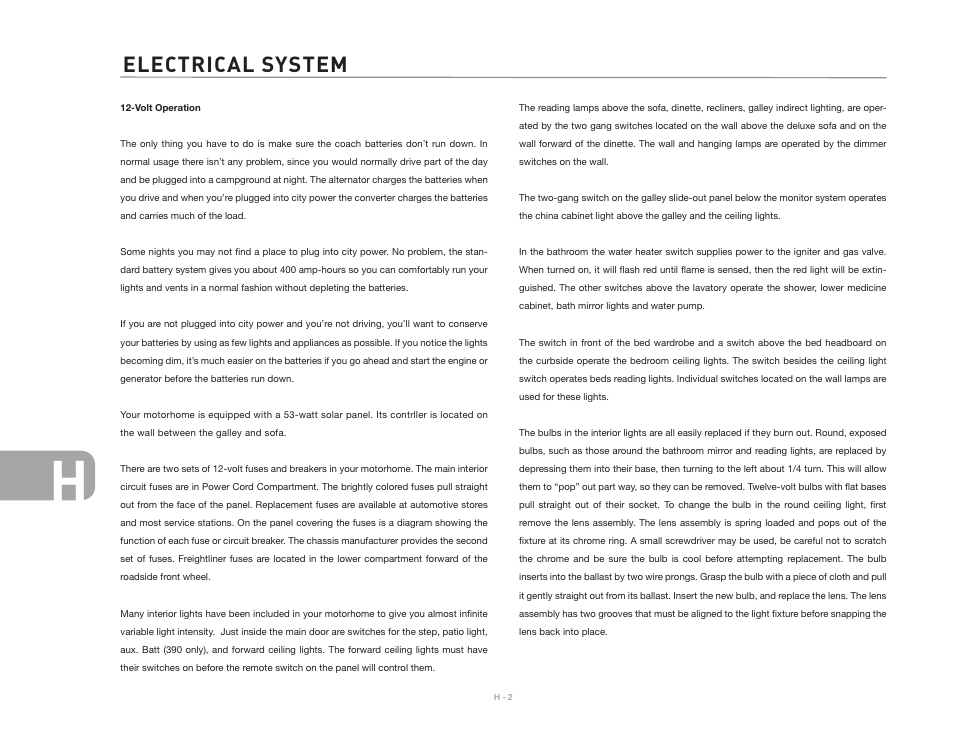 Electrical system | Airstream 390 User Manual | Page 74 / 103