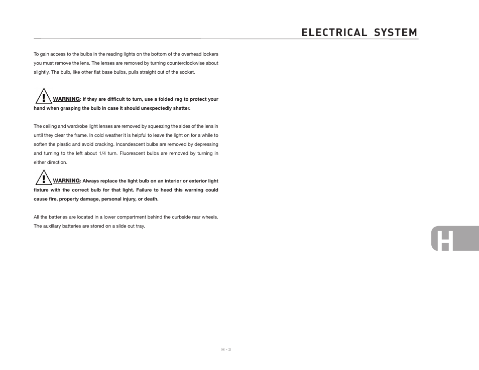 Electrical system | Airstream 390 User Manual | Page 75 / 103