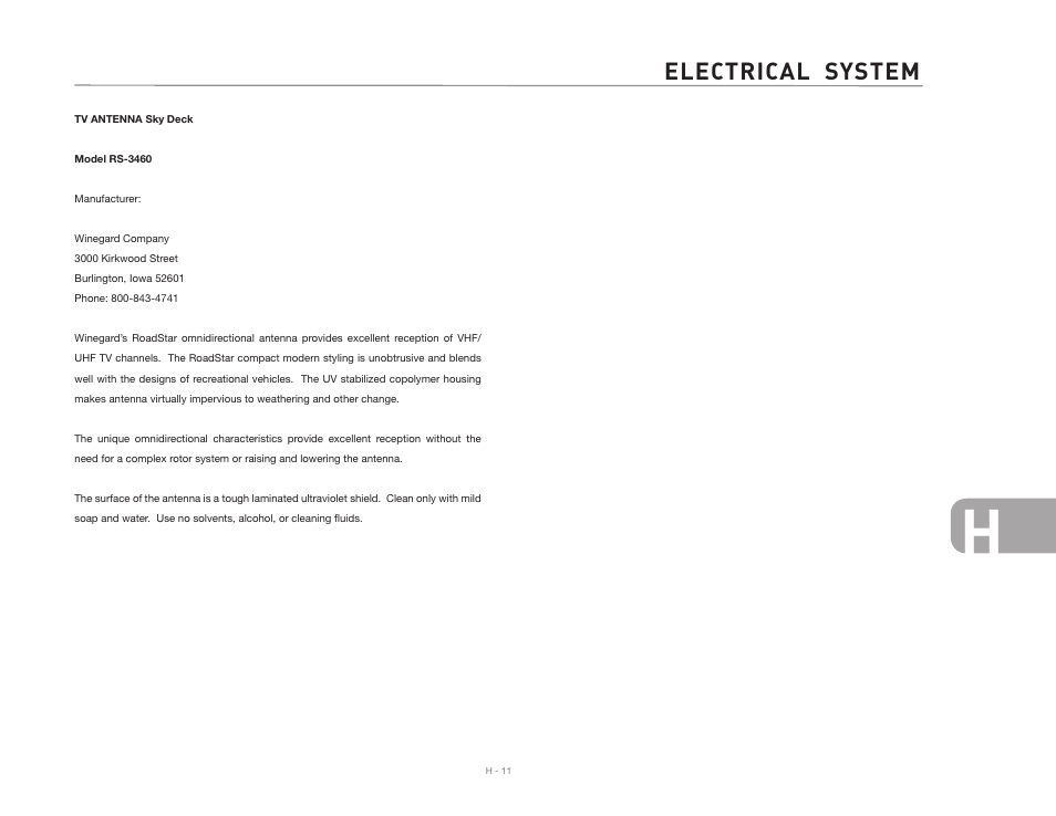 Electrical system | Airstream 390 User Manual | Page 83 / 103