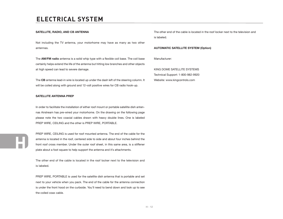 Electrical system | Airstream 390 User Manual | Page 84 / 103