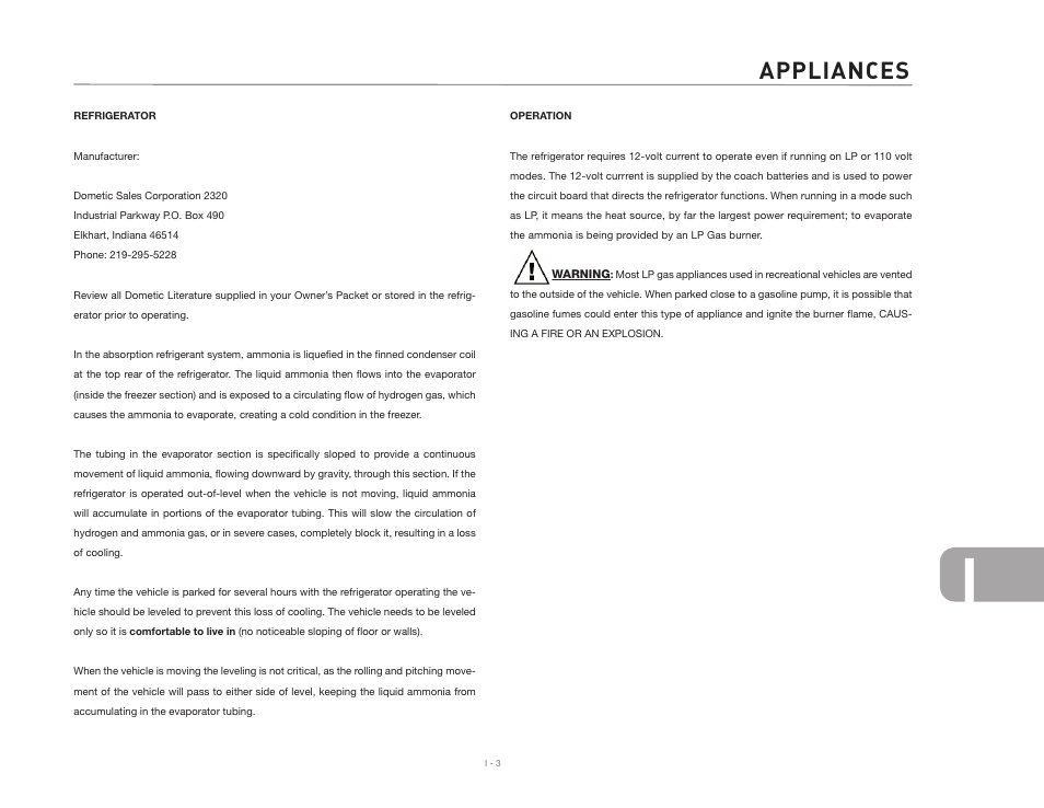 Appliances | Airstream 390 User Manual | Page 97 / 103